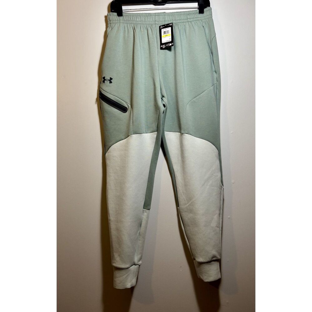 Under Armour Men’s Project Rock Joggers Pants Green Gray Colorblock NWT Size M